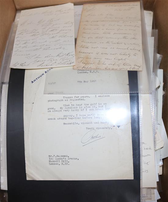 Box of autographed letters